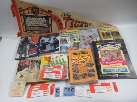 Detroit Tigers Memorabilia and Book Lot