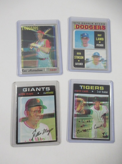 Vintage Baseball Color Shift Error Cards Lot