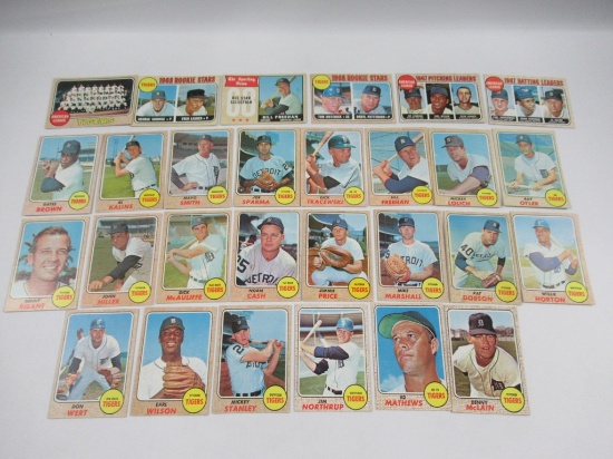 1968 Topps Baseball Detroit Tigers Team Set