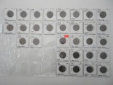 Lot of (30) Canadian Large Cents 1859-1909