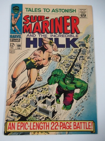 Tales to Astonish #100 Hulk/Namor Battle