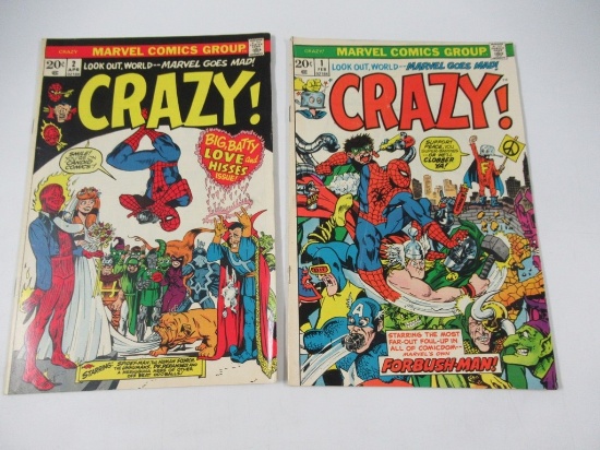 Crazy! #1 + #2/Marvel  (1973)