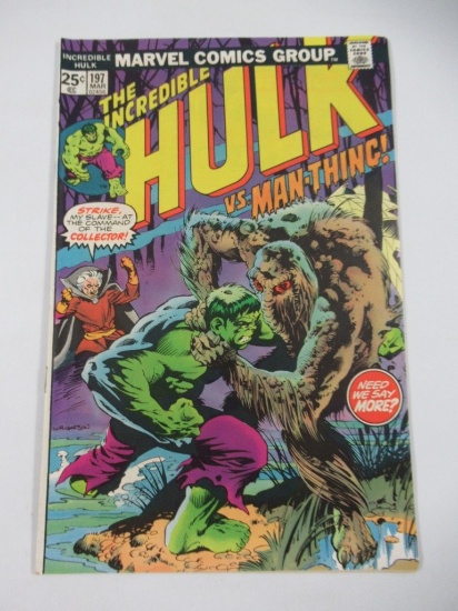 Hulk #197/Wrightson Man-Thing Vs. Hulk Cover