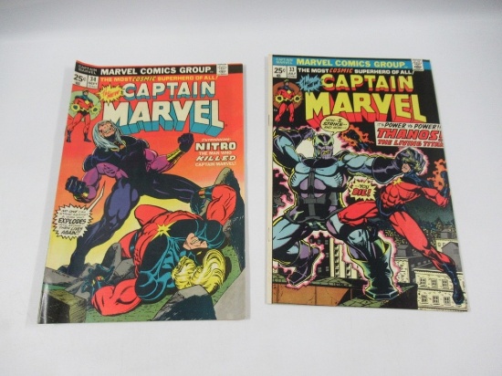 Captain Marvel #33 + #34 Thanos + 1st Nitro
