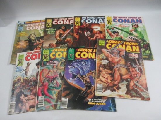 Savage Sword of Conan Group of (9) #28-44 w/Ann.