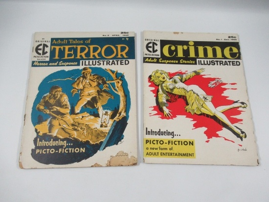 EC Comics 1950s Picto-Fiction Lot Horror/Crime