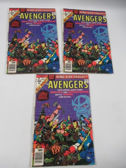 Avengers Annual #7 (x3) Key Thanos/Warlock
