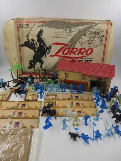 Disney Zorro 1950s Marx Playset Incomplete
