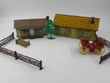 Rifleman Western Ranch 1950s Marx Playset Incomplete
