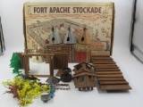 Fort Apache Incomplete 1950s Marx Playset + Box