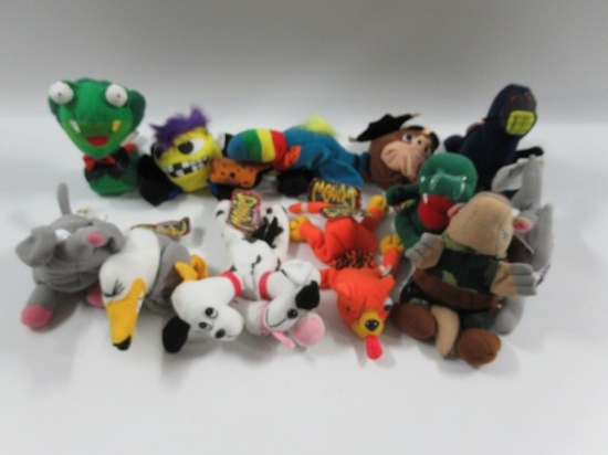 Meanie Babies (Meanies) Lot of (12) Plush Toys