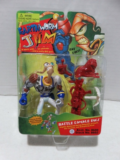 Vintage Battle Damage Earthworm Jim Figure 1995