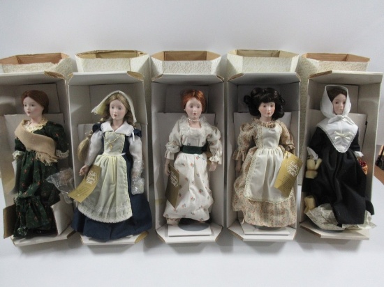 Franklin Mint Heirloom Porcelain Doll Lot