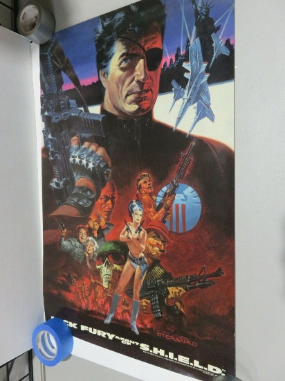 Vintage Marvel Nick Fury Agent of Shield Poster 1988