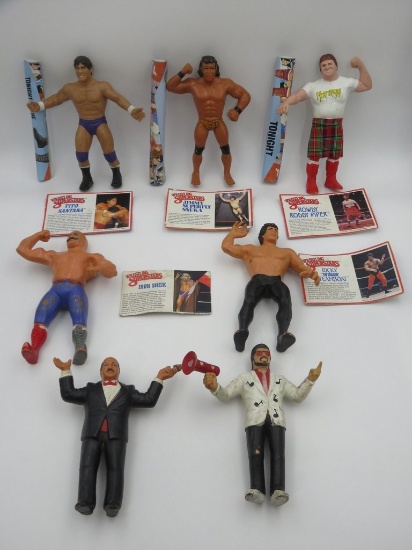 WWF 1980s LJN 8 inch Scale Figures Lot of (7)