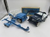 Tonka Vintage Pressed Steel Jeep Lot w/Box