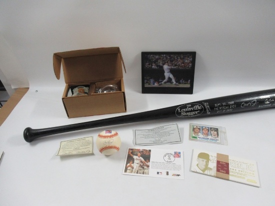Cal Ripken Jr. Streak Ends Autographed Bat + More