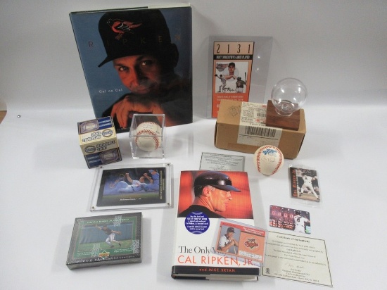 Cal Ripken Jr. Cards/Collectibles Box Lot