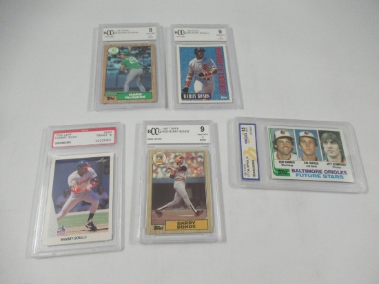 Graded Baseball Card Lot of (5)