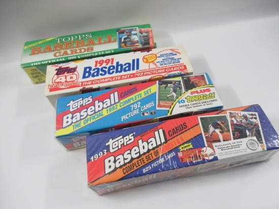 1990/91/92/93 Topps Baseball Sealed Sets