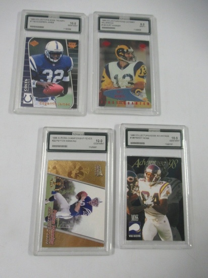 1990s Graded Card Lot of (4) Manning/Warner/More
