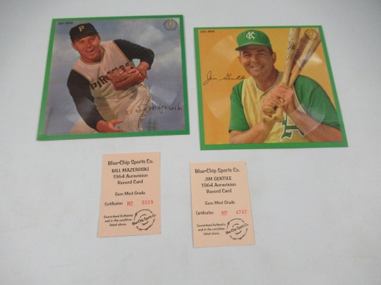 1964 Auravision Record Cards Mazeroski/Gentile
