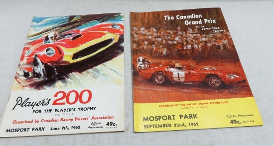 Canadian Mosport Park Vintage (1962) Racing Magazine Lot of (2) Grand Prix