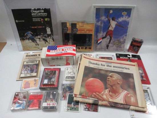 Michael Jordan Cards/Collectibles Box Lot
