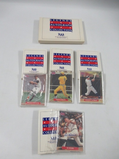(4) Hall of Fame Baseball Player Autographed Cards Lot