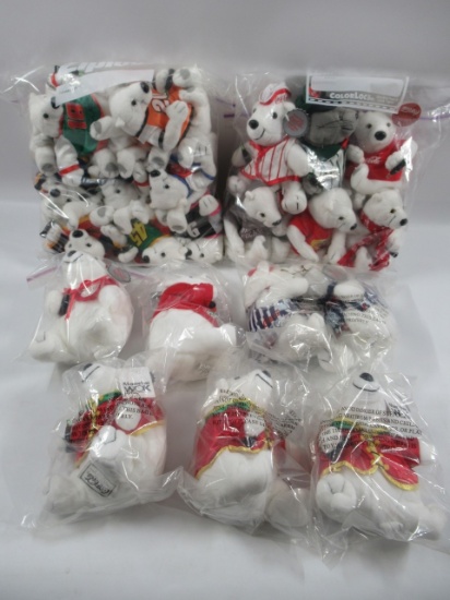 Coca-Cola Polar Bear Related Stuffed Animal Lot