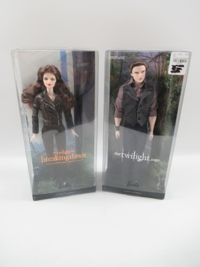 Barbie Twilight Saga Bella Swan & Emmett Cullen Pink Label Doll Lot