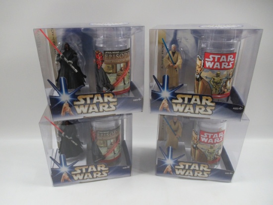 Star Wars Collectible Figure & Cup Set Lot