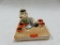 Vintage 1930s Foreign Popeye Ashtray w/ Cigarette Holders