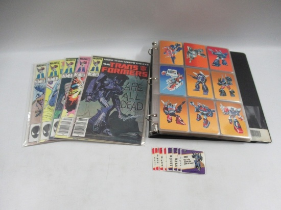 Transformers 1985 Card Set/Stickers/Comics Lot