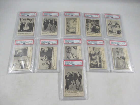Three Stooges 1966 Cards #1-11 PSA Graded
