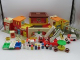 Vintage Fisher Price Little People Playsets Lot
