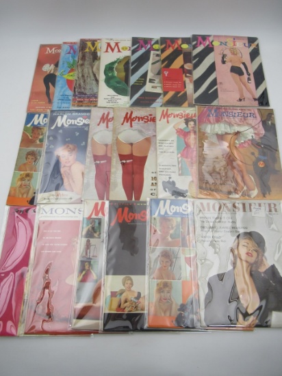 Monsieur Men's Magazine Lot 1957-1963