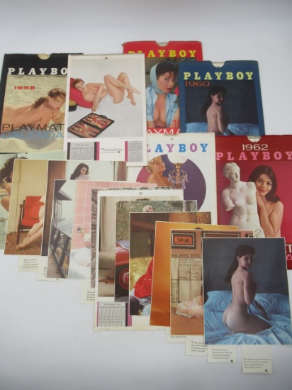 1958-1962 Playboy Calendars w/Sleeves!