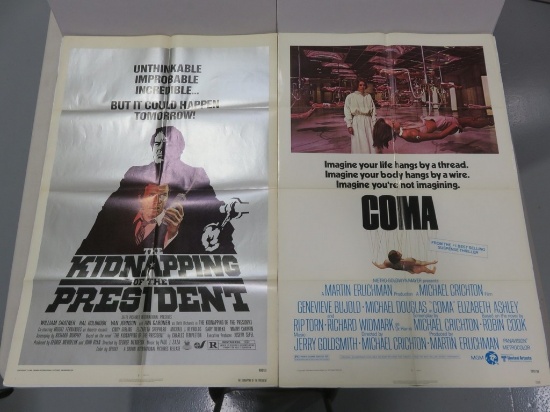 Kidnapping of the President 1980 & Coma 1977 One Sheet Posters