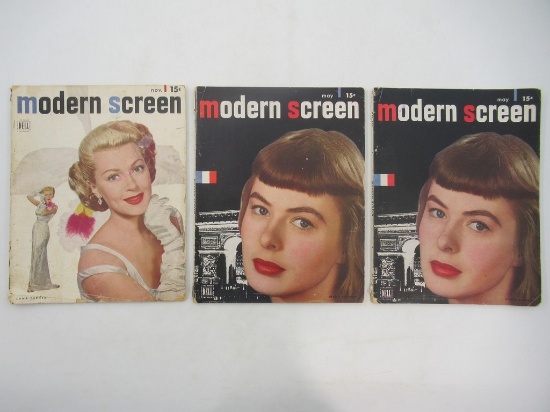 Modern Screen 1947 Vintage Film Magazine Lot (3)