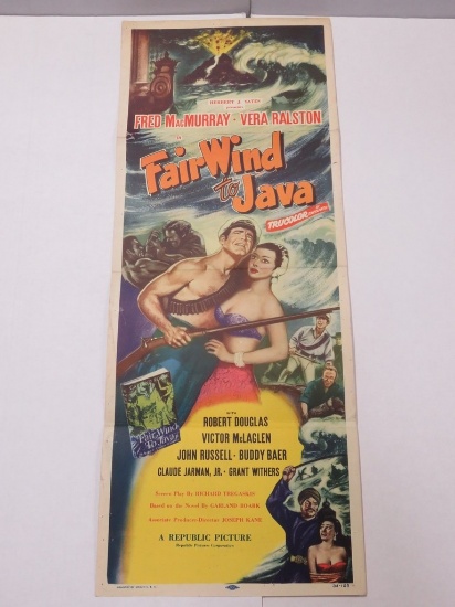 Fair Wind to Java 1953 US Insert Poster
