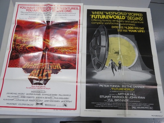 Damnation Alley 1977 & Futureworld 1976 One Sheet Posters
