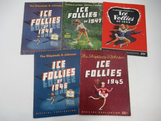 Ice Follies 1940's Vintage Entertainment Publication Lot (5)