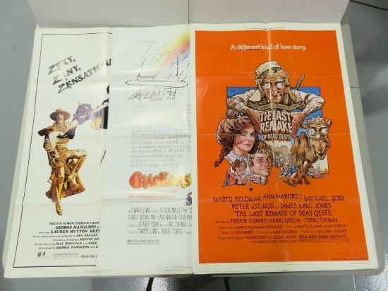 Zorro, The Gay Blade 1981/Crackers 1984/The Last Remake of Beau Geste 1977 One Sheet Posters