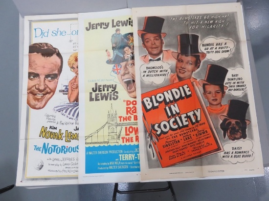 Vintage 1950s/1960s Comedy Film One Sheet Posters Lot of (3)