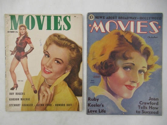 "Movies" 1933 + 1951 Vintage Film Magazine Lot (2)