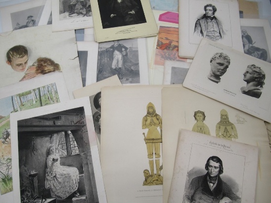 Figural Themed Variety Illustration/Lithograph Print Lot