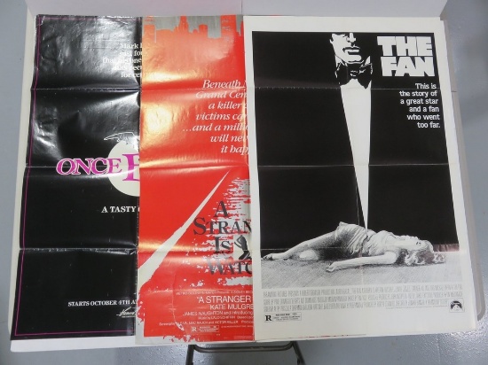 Once Bitten Teaser 1985/A Stranger Is Watching 1982/The Fan 1981 One Sheet Posters