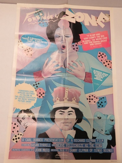 Forbidden Zone 1980 Richard & Danny Elfman One Sheet Poster