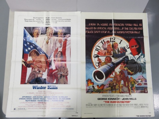 Winter Kills 1979 & The Human Factor 1975 One Sheet Posters
